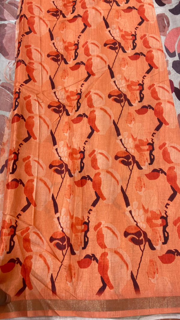 Satin Printed Saree