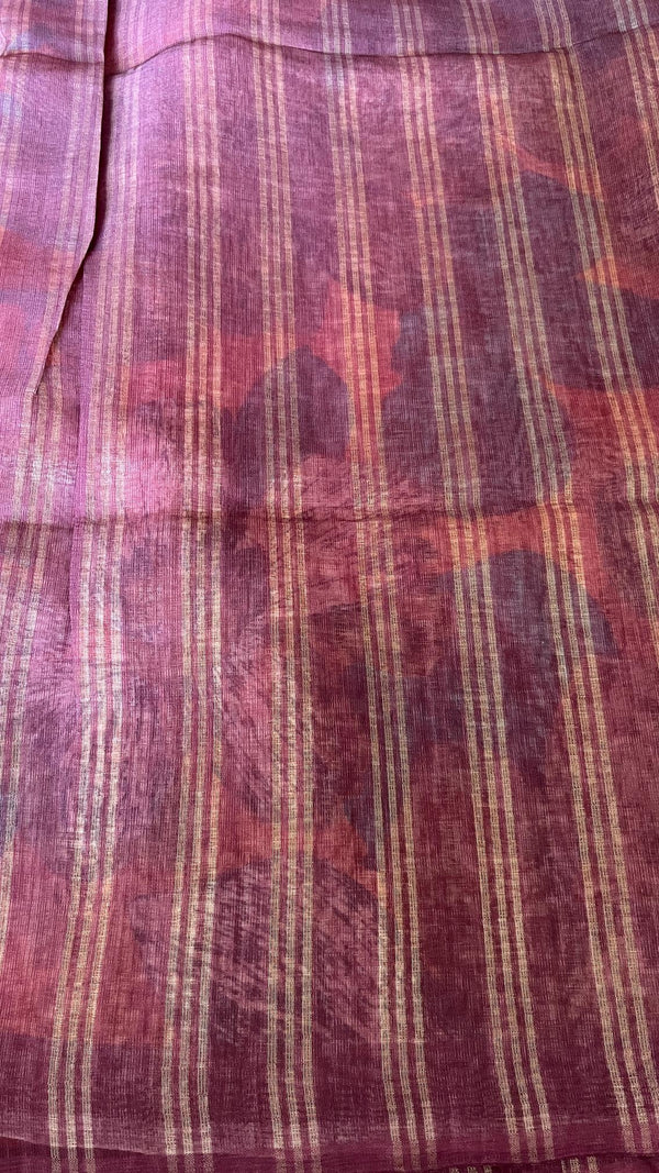 Linen Zari Woven Saree