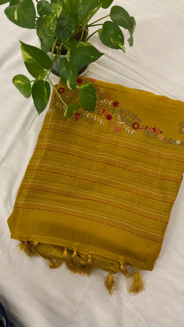 Viscose Dola French Knot Saree