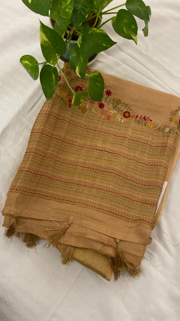 Viscose Dola French Knot Saree