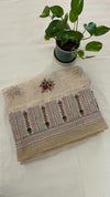 Linen Saree with French Knot Embroidery