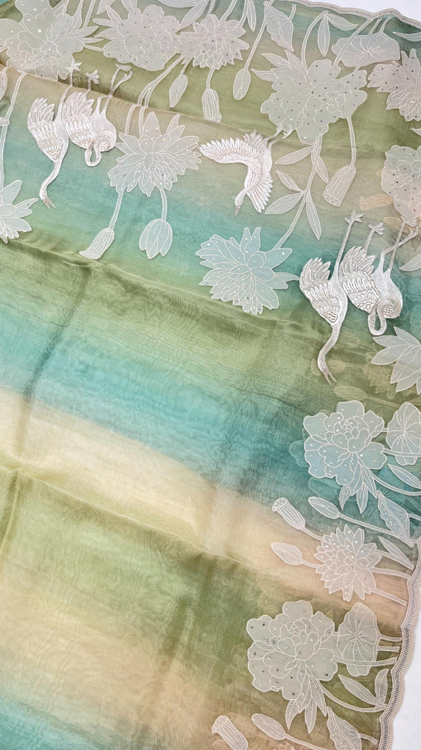 PURE ORGANZA SAREE
