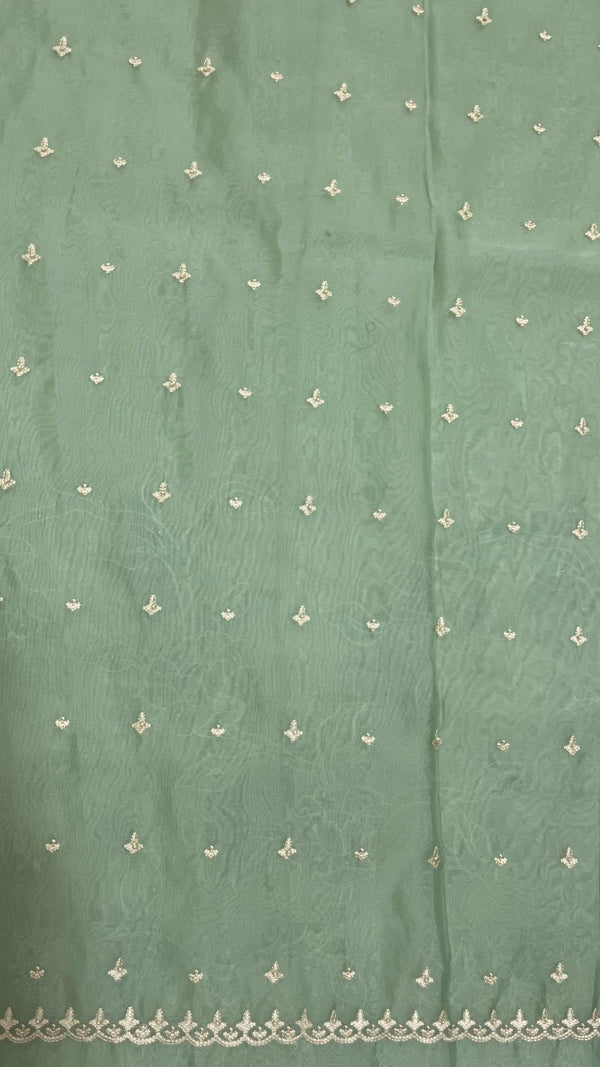 ORGANZA WITH FLORAL EMBROIDERY