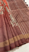 Semi Tussar Applique Saree