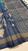 Semi Tussar Applique Saree