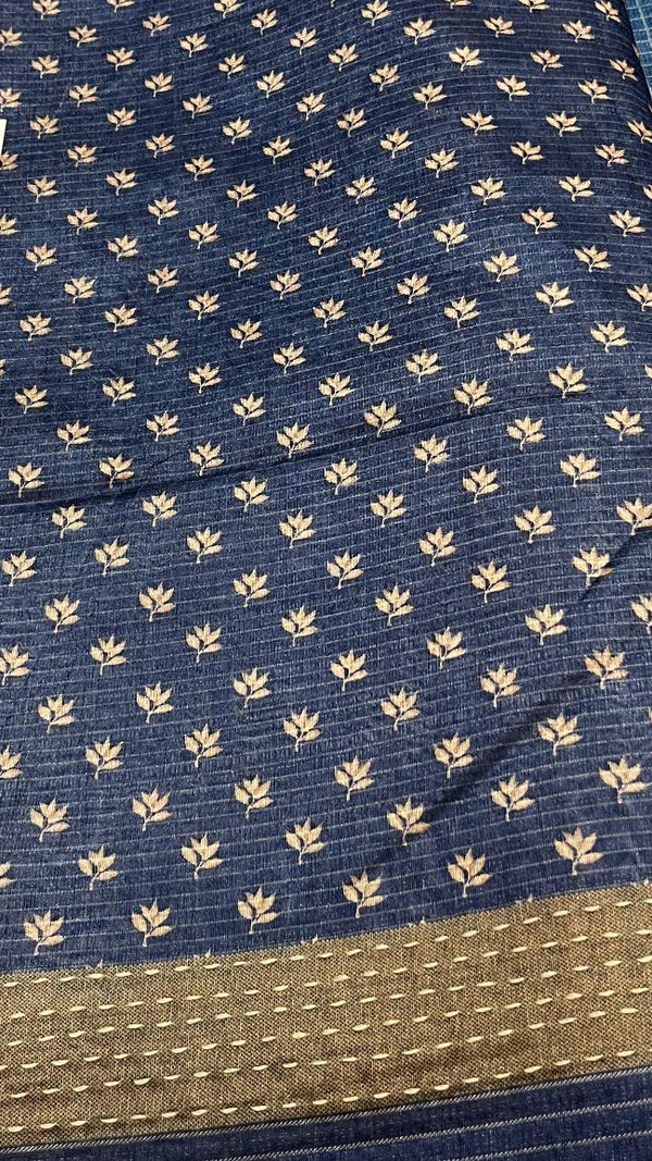 Semi Tussar Applique Saree