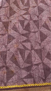 Linen cut work saree