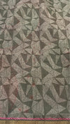 Linen cut work saree