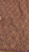 Linen cut work saree