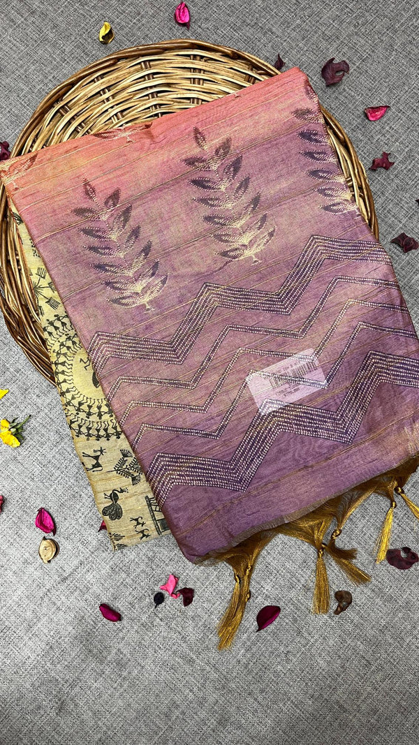 CHAPPA TISSUE TUSSAR SAREE