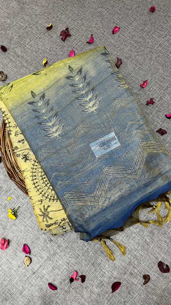 CHAPPA TISSUE TUSSAR SAREE