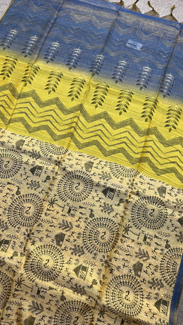 CHAPPA TISSUE TUSSAR SAREE