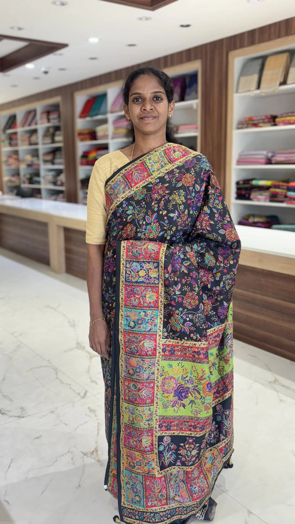 Semi Banarasi - Position Print