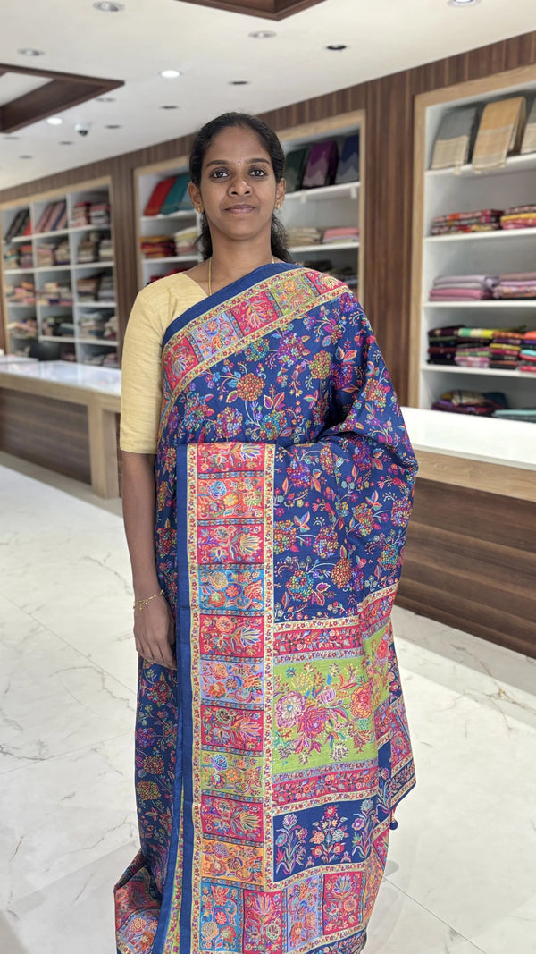Semi Banarasi- Position Printed Saree
