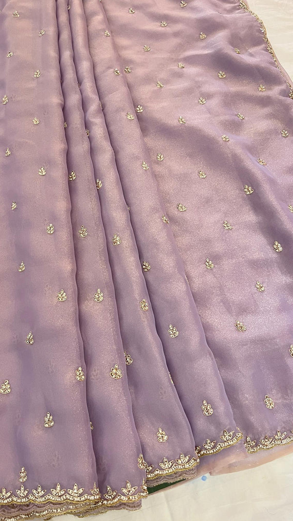 Organza Embellished Saree