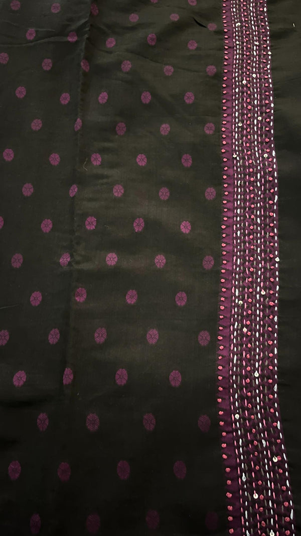 Cotton Saree with French Knot Embroidery
