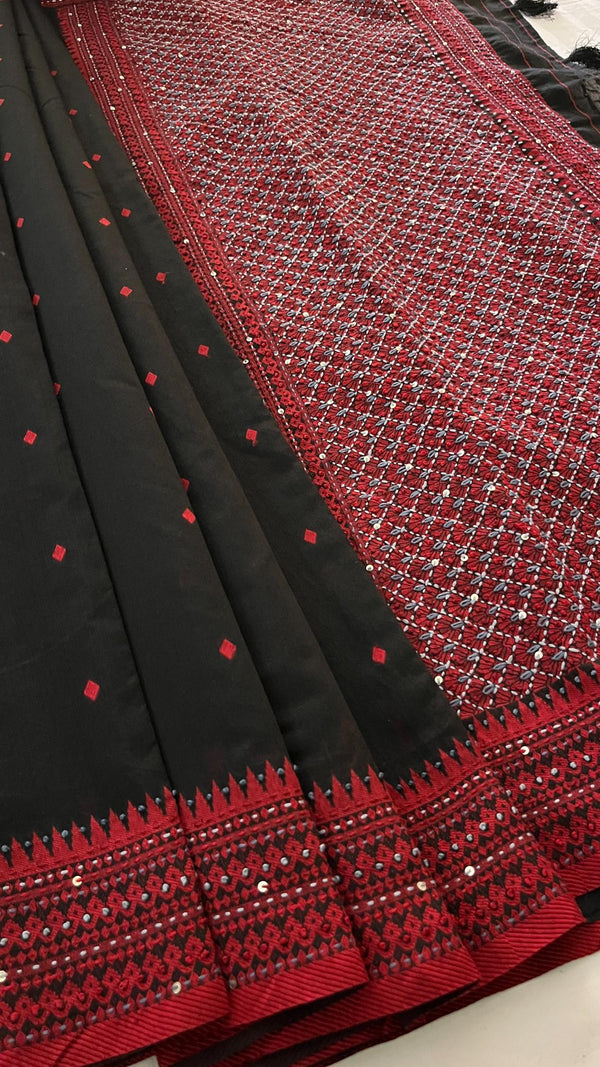 Cotton Saree with French Knot Embroidery