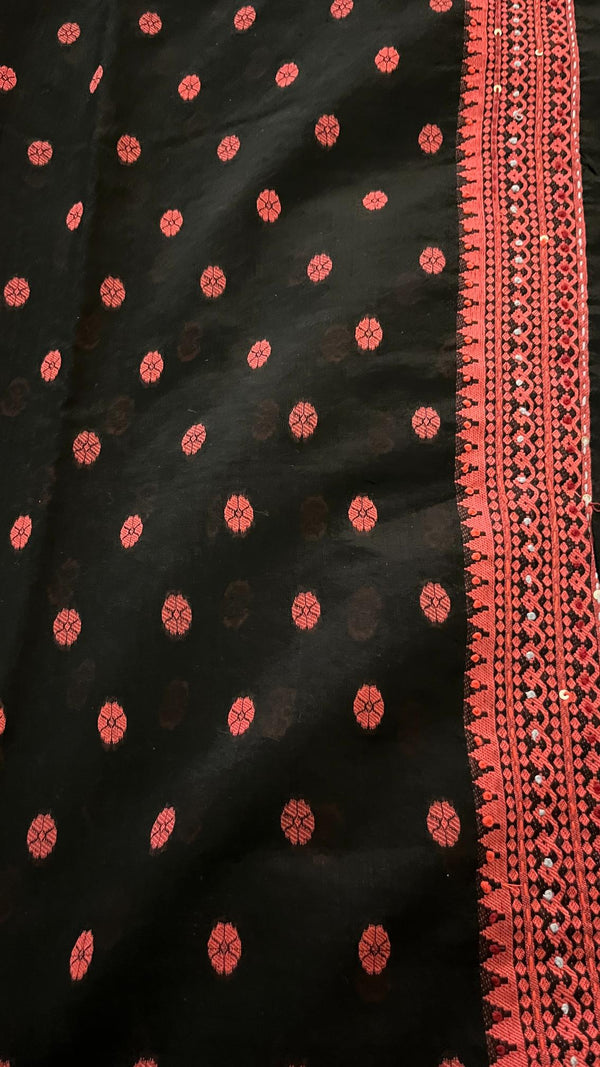 Cotton Saree with French Knot Embroidery