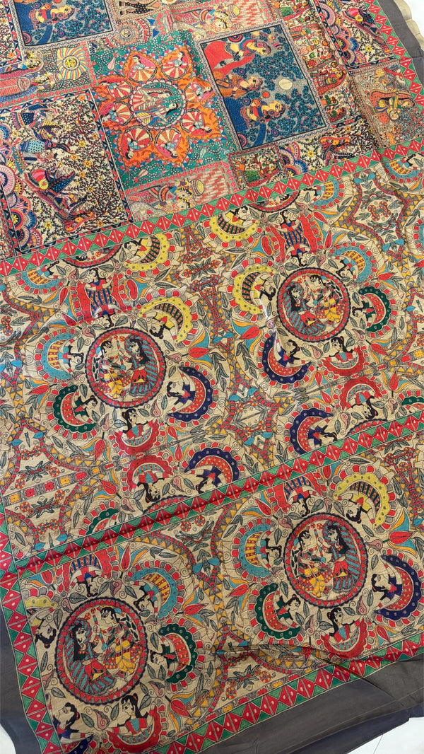 Mithila Art Printed Fancy Cotton Sarees