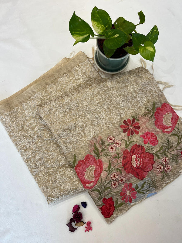 Linen Cotton with Embroidery
