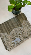 KeechaTussar with Organza Border