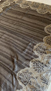 KeechaTussar with Organza Border