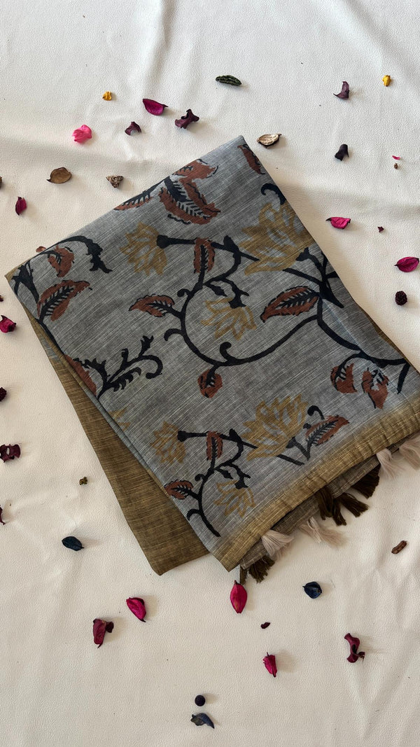 Linen Cotton Saree