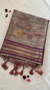 Kosha Silk Saree with Rosegold Zari