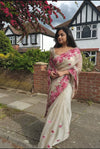 Organza with Floral Border