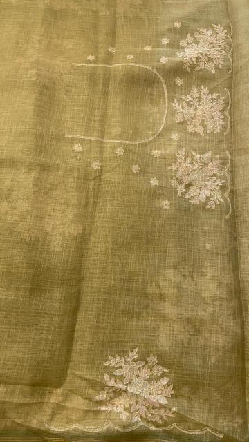 LINEN TISSUE SAREE