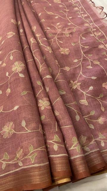 LINEN TISSUE SAREE