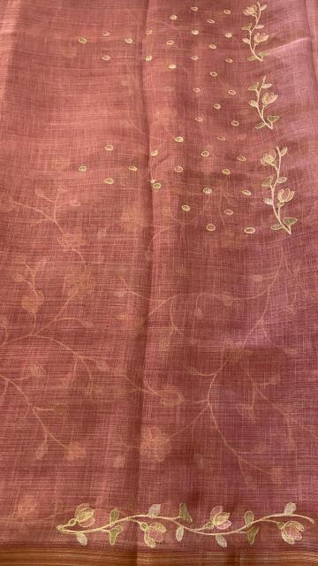 LINEN TISSUE SAREE