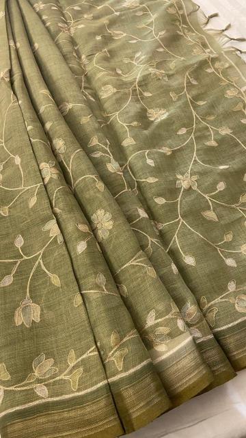 LINEN TISSUE SAREE