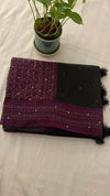 Cotton Saree with French Knot Embroidery