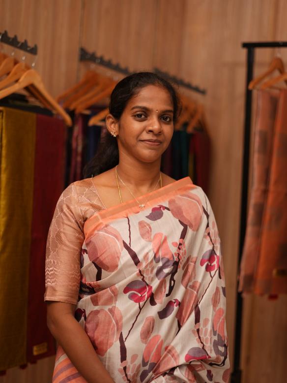 Satin Printed Saree