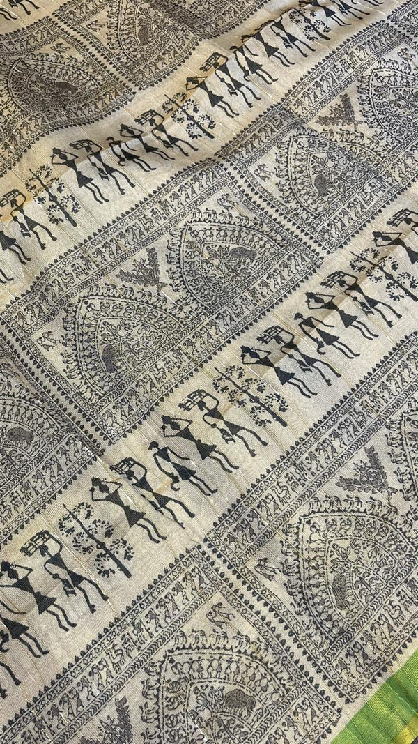 All Day Wear Fancy Chappa Tissue Saree