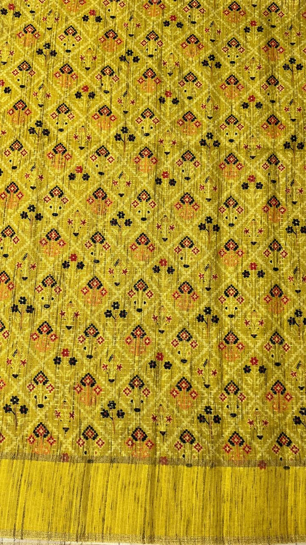 Semi Tussar - Contrast Border