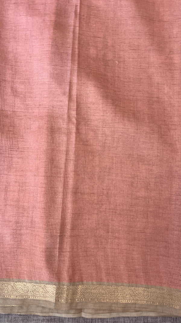 Soft tussar silk - Pen Kalamkari