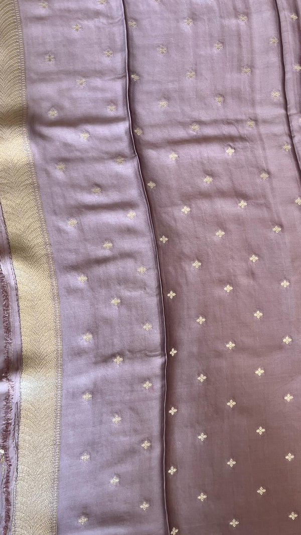 Pure Mashru Silk Saree -pastel love